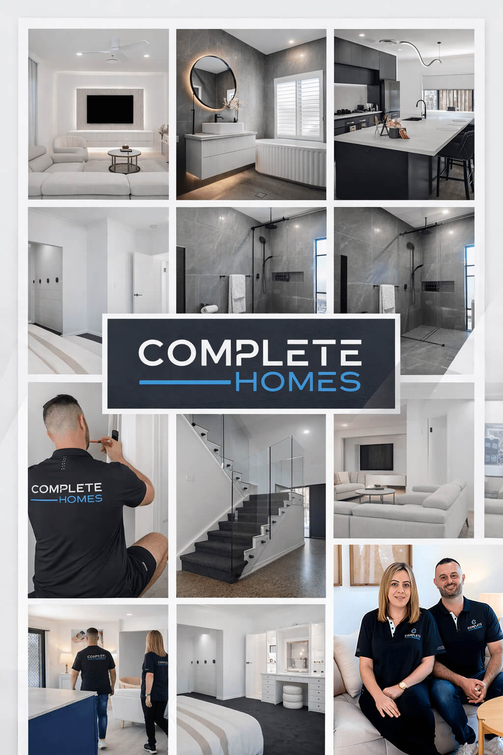Collage of completed Complete Homes renovations across the Gold Coast